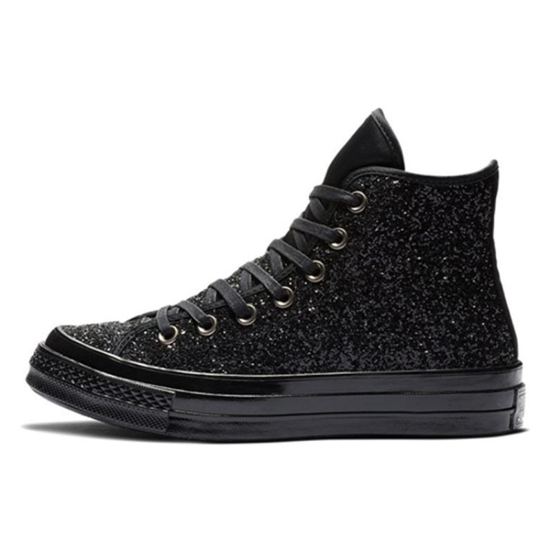 

Converse 1970s Hi Round-toe Lace-up High-Top Canvas Shoes Unisex Black 45