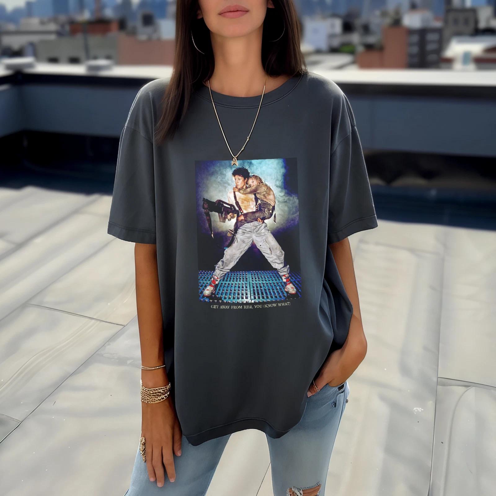 

Aliens T shirt, Ripley Mom Graphic Tee, Sci-Fi Fan Gift, James Cameron Classic XL