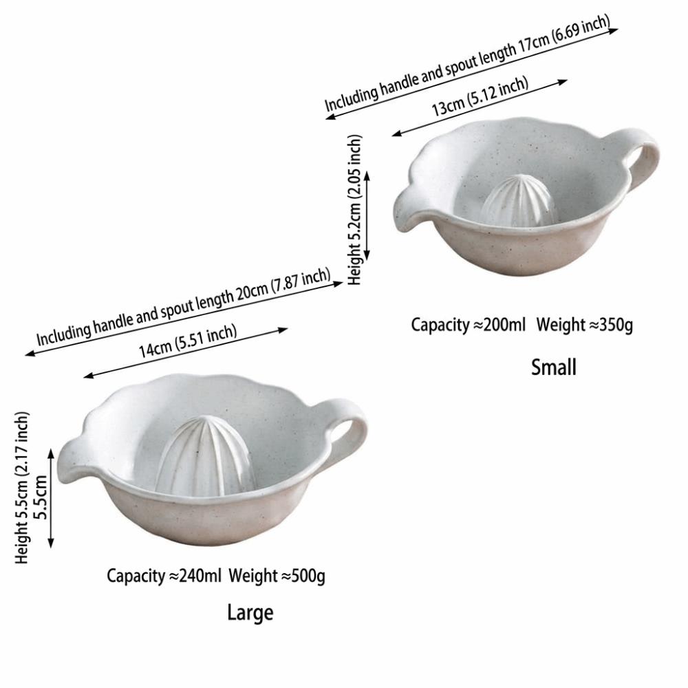 Easy-Rinse Lemon Squeezer Ceramic Citrus Reamer Bowl Multifunctional Citrus Juicer  Counter