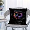 1pc, Polyester Pillowcase, To Daughter Message Letters Butterfly Love Print Throw Pillow Cover, from