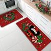 Christmas Velvet Non-Slip Water-Absorbent Floor Mat Set - Easy Clean, Dirt Resistant, Decorative Kitchen Rugs.
