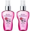 Body Fantasies Body Fantasy Body Spray Sweet Peony Floral Fragrance 50ml Set Of 2 Body Mist Sweet Peony