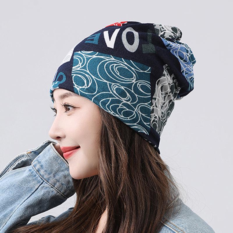 Autumn & Winter Multifunctional Double-Layer Twisted Neck Scarf Hat Mask
