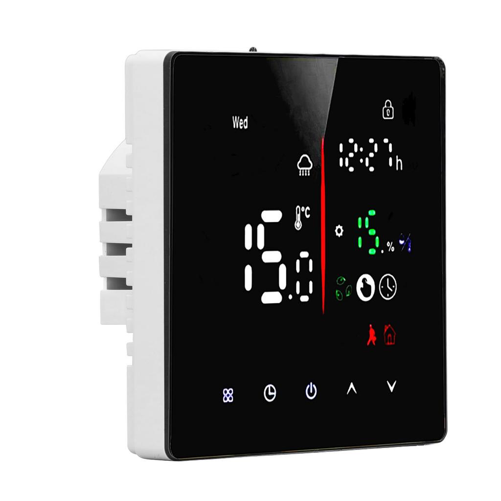 Touchscreen-Thermostat mit Verknüpfungsfunktion Wandmontage Temperaturregler für Wasserfußbodenheizung AC 90‑240V 3A