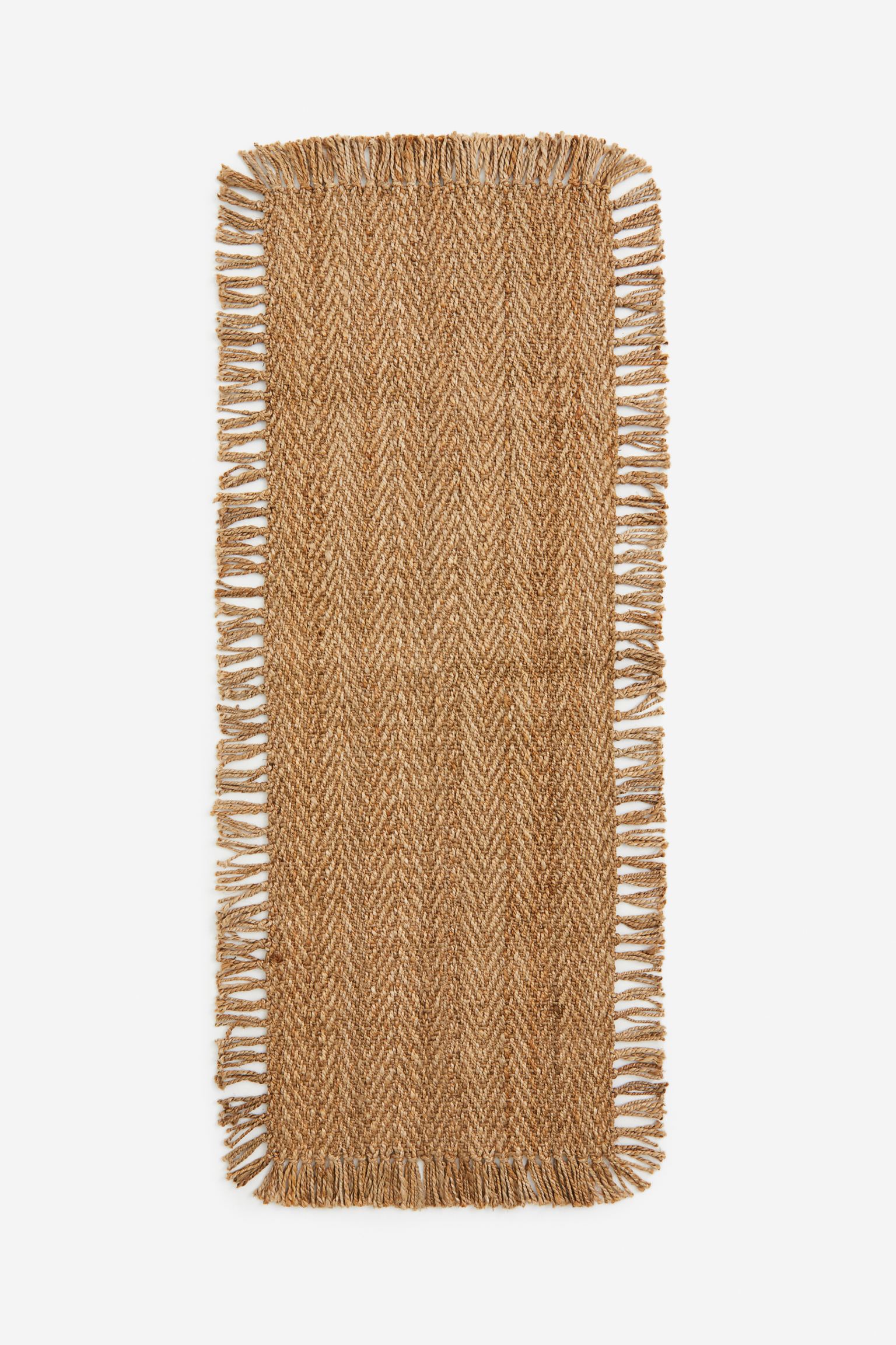 

Fringed jute rug
