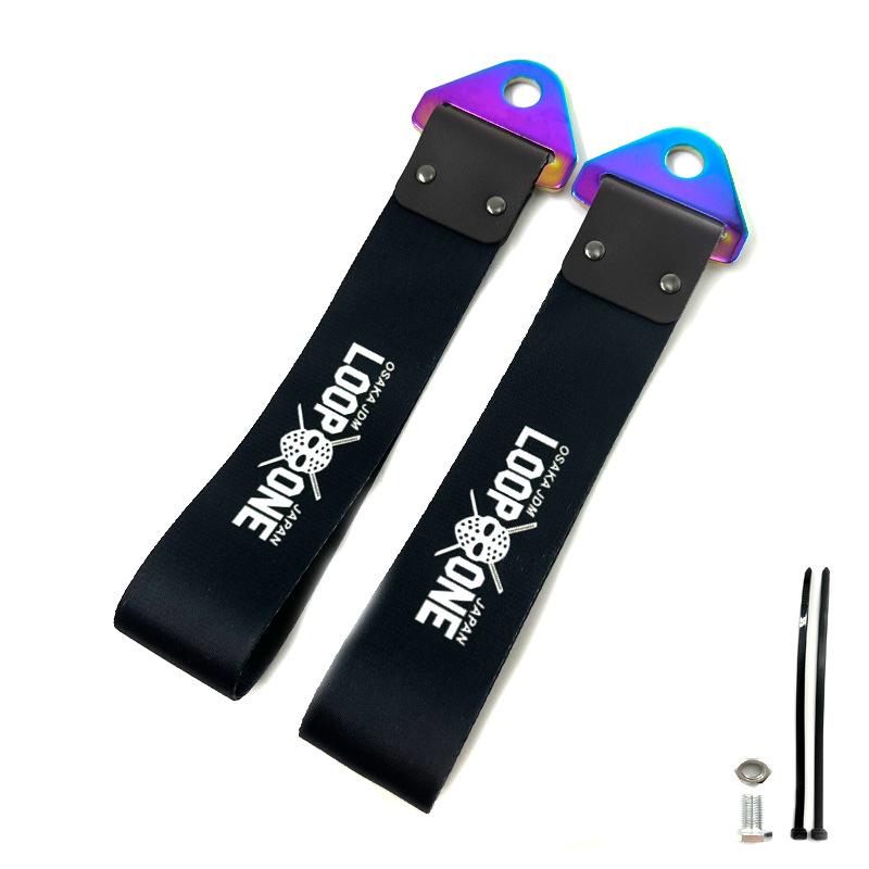 JDM Culture Colorful Metal Buckle Tow Strap - Car Modification Decoration