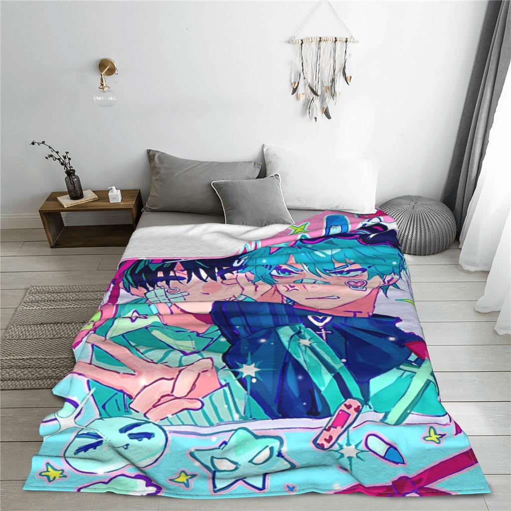 Anime Alien Stage Super Soft Blankets  Kids Plush Bedding Throws Aesthetic Home Decor Flannel Bedspread Sofa Bed Cover