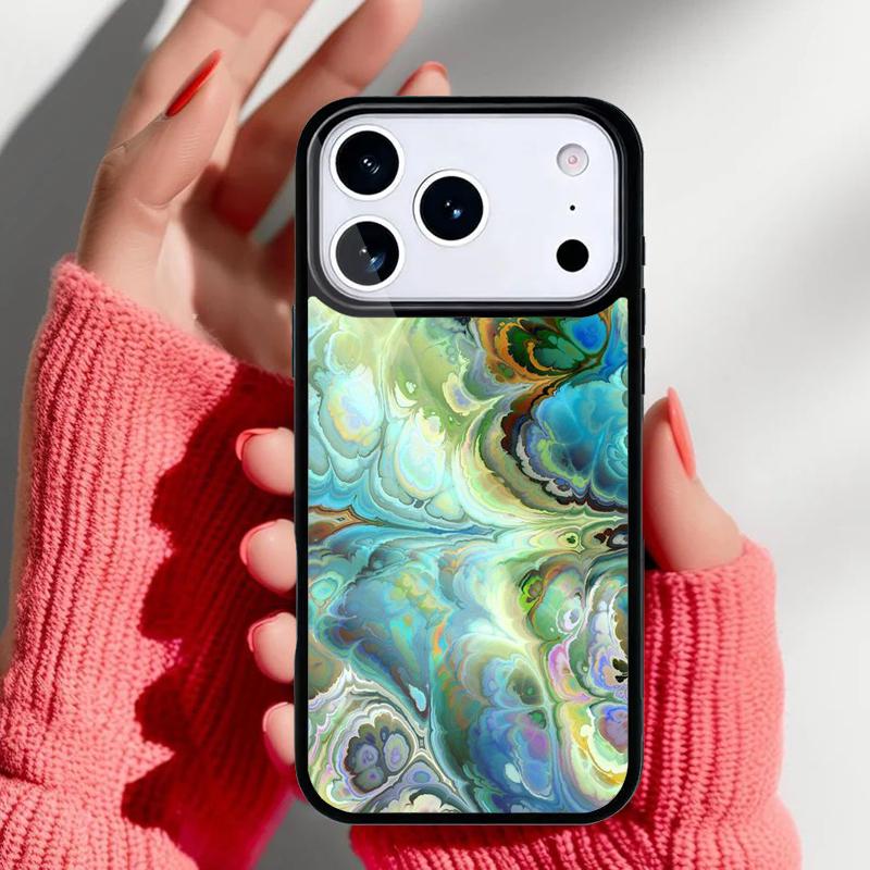 Abalone Shell pattern Phone Case for iPhone 17 16 15 14 13 Pro Max Back Cover for 12 11 Pro Coque