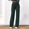 Asymmetrical Long-Sleeve T-Shirt & Wide-Leg Pants Casual Loungewear Set 2025 Autumn Collection