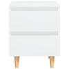 VidaXL Table de chevet avec pieds en pin Blanc 40x35x50 cm 805851