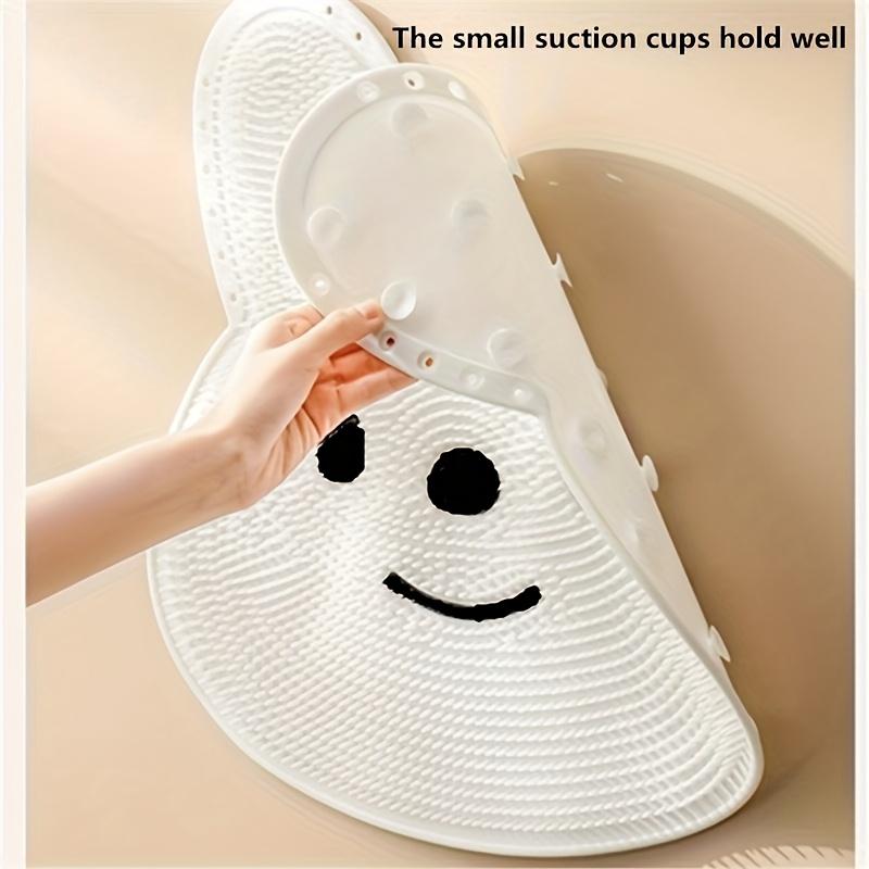 New Foot Scrubbing Machine for Washing Feet and Removing Dead Light Beige, Shower Room Floor Mat Silicone Lazy Foot Washing Scrubber