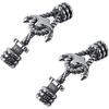 UNICRAFTALE 4 Sets Rope & Anchor Toggle Clasps 304 Stainless Steel Round Toggle Connectors Antique Silver IQ Toggle Clasps & Tbar Clasps for DIY