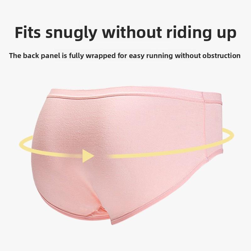 Plus Size Women's Summer Thin Pure Color Antibacterial Cotton Crotch Non Mark Middle Waist Triangle Briefs
