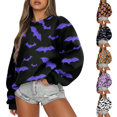 Mulheres Outono Inverno Tops Feminino Manga Longa Moletom Casual Crewneck Solto Fit Pollover Fleece Tops