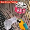 Plastic Pet Bird Drinker Feeder Water Bottle Cup Cat Chicken Pigeon Parrot Hamster Double Nozzle Water Guide Feeding Holder