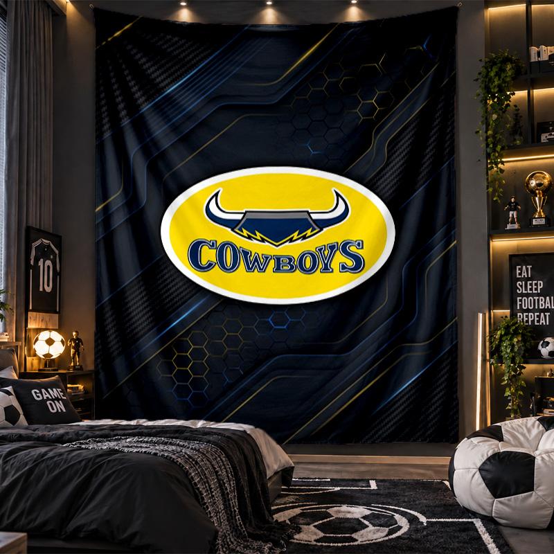 Wall Hanging Tapestry North Queensland Cowboys Print Cloth for Living Room Bedroom Home Decor