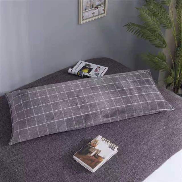 Flannel Double Pillowcase Winter Warm Coral Fleece Long Pillow Case