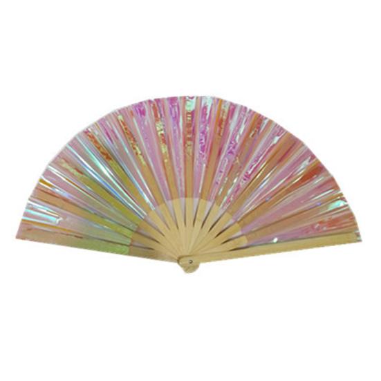 

10-дюймовый складной веер Яркий цвет Рука Рейв-веер Фестиваль Ренессанс Вечеринка Бамбуковая вечеринка Декоративное танцевальное представление Бамбук держит руку