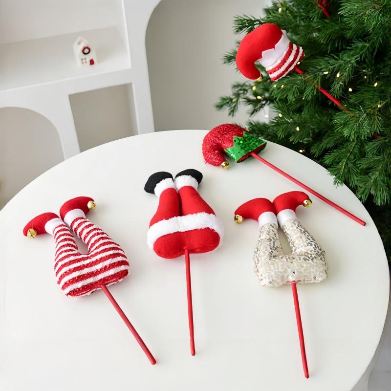 1pc  Christmas Elf Hat and Feet Ornament Hanger for  Suitable for,Room Decoration, Party Arrangement Christmas Decoration