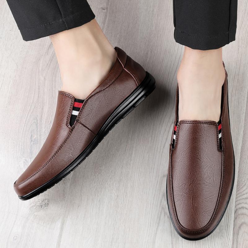 Black Shoes Men  Soft  Man Shoes High Quality Casual Genuine Leather Boat Shoes Men Flats  Driving Shoes