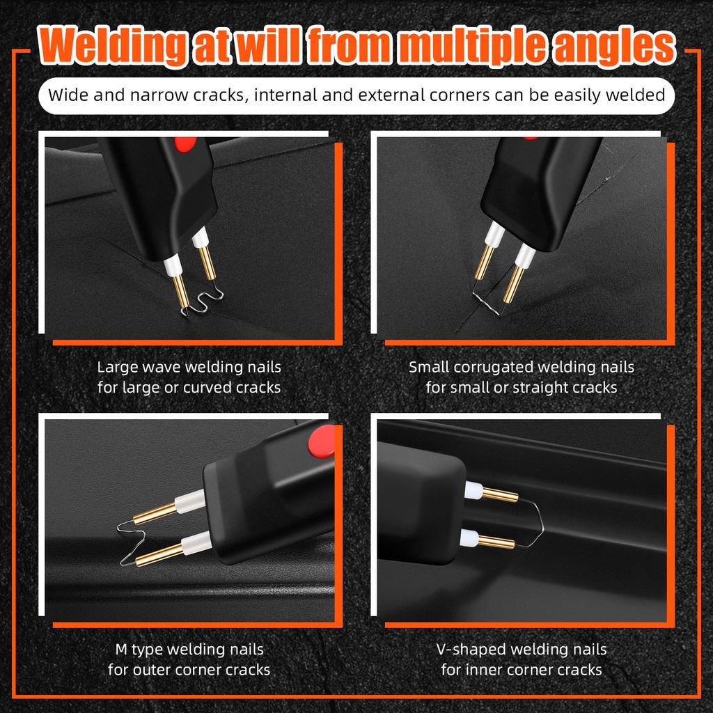 Wireless USB Mini Portable Plastic Welder with Protective Box, 400pcs Hot Stapler Plastic Welder Machine
