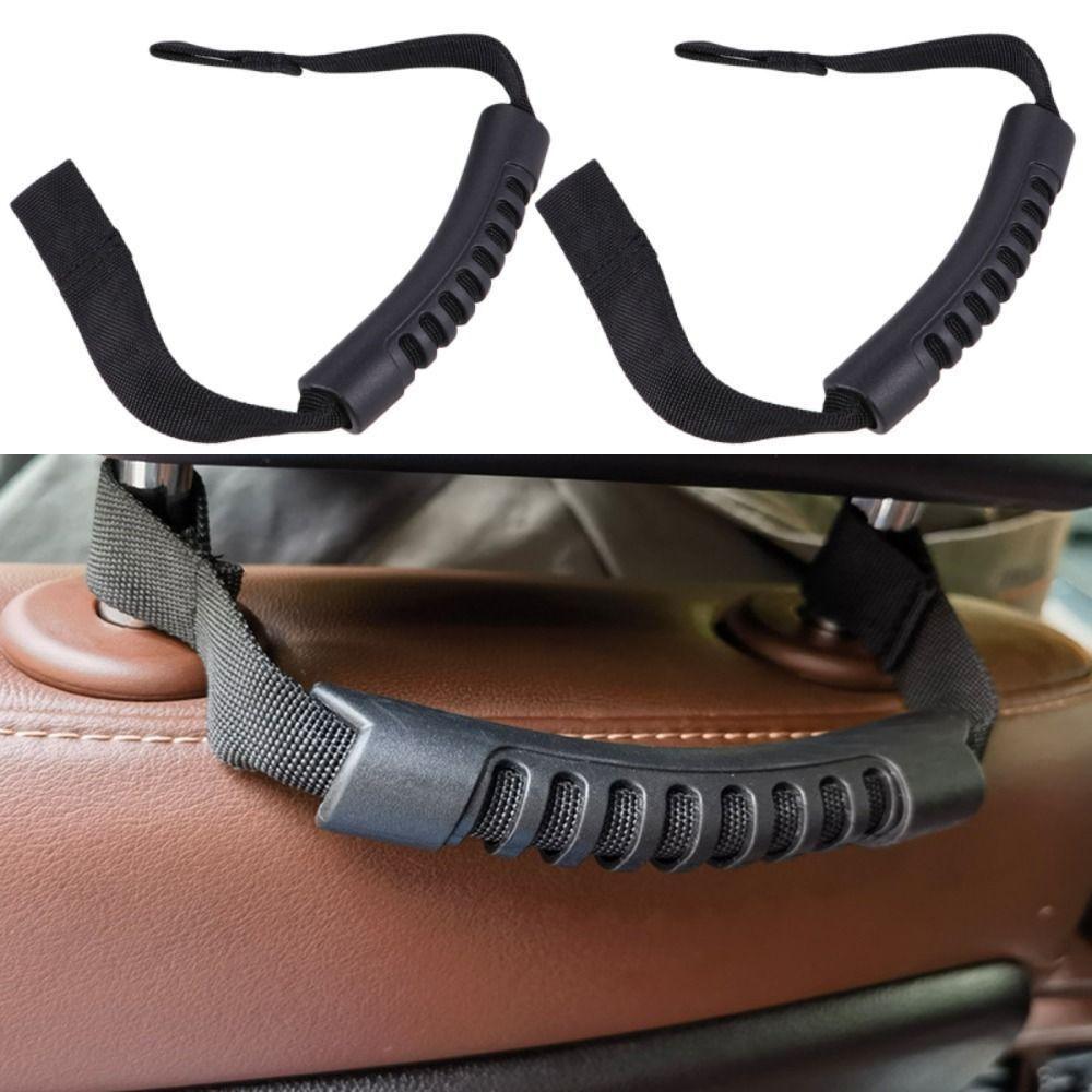 2 Pcs Portable Automotive Interior Car Headrest Handle Car Accessories Anti-slip Safety Handrail Universal Rear Seat Handle