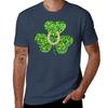 Faux Green Glitter Shamrock With A Horseshoe T-Shirt Aesthetic clothing cute tops black t-shirts for men