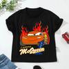 Women T-shirt Disney Car Pixar Lightning McQueen Print Short Sleeve Tshirts Cartoon Summer Short Sleeve T Shirts and Blouses Top