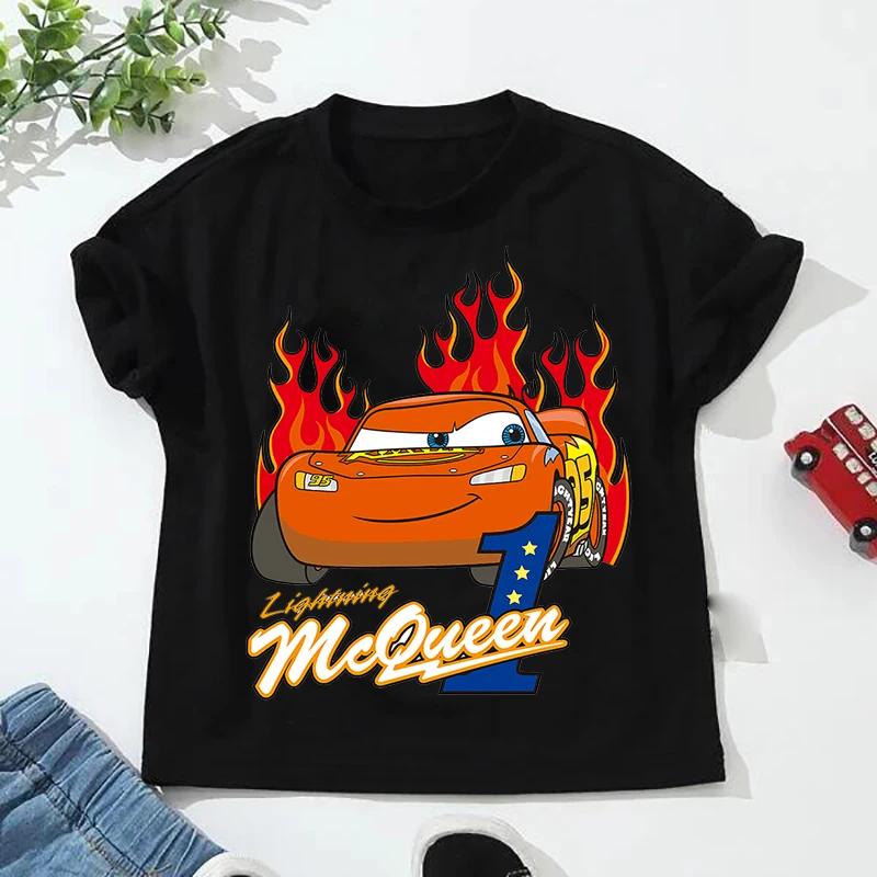 Women T-shirt Disney Car Pixar Lightning McQueen Print Short Sleeve Tshirts Cartoon Summer Short Sleeve T Shirts and Blouses Top