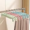 10PCS Clothes Hangers with Adjustable Clips 4 Color Options Space Saving for Travel Home Wardrobe Clothing Organizer