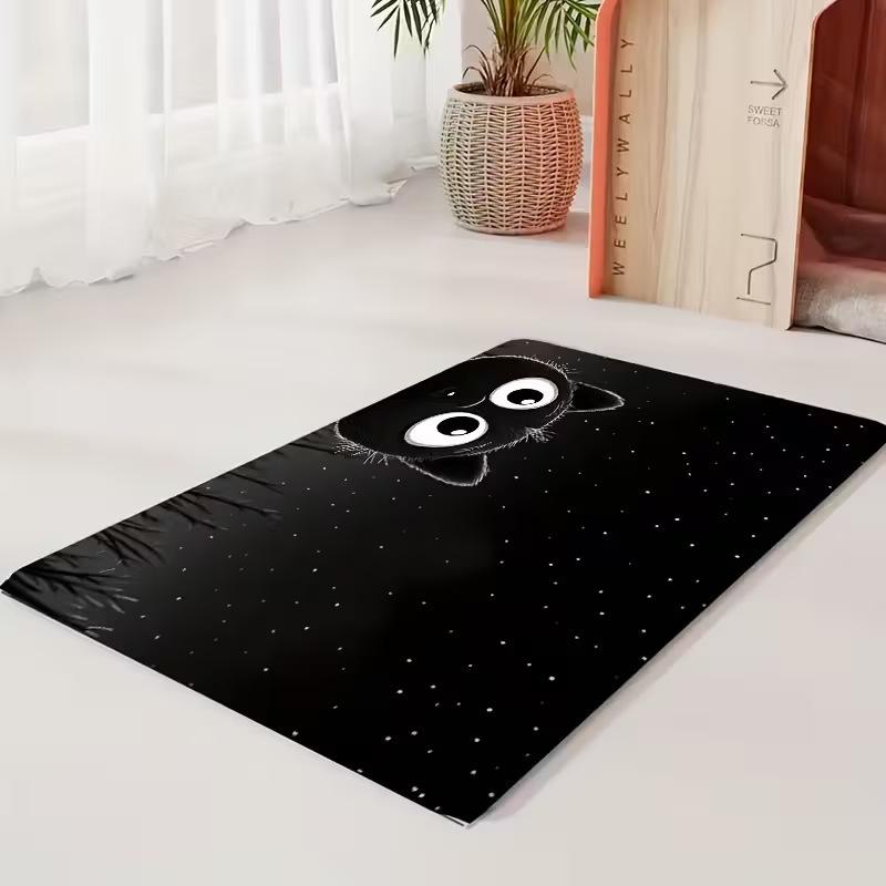 Cartoon Diatom Mud Pet Feeding Mat - Water-Absorbent, Anti-Slip, Dirt-Resistant, Dustproof, Easy-Clean for Cats & Dogs.