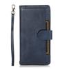 For Samsung Galaxy S25 Case Split Leather Magnetic Wallet Phone Protector with Wrist Strap