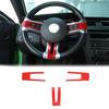 Red Steering Wheel Frame Decor Trim Cover Accessories for Ford Mustang 2009-2013