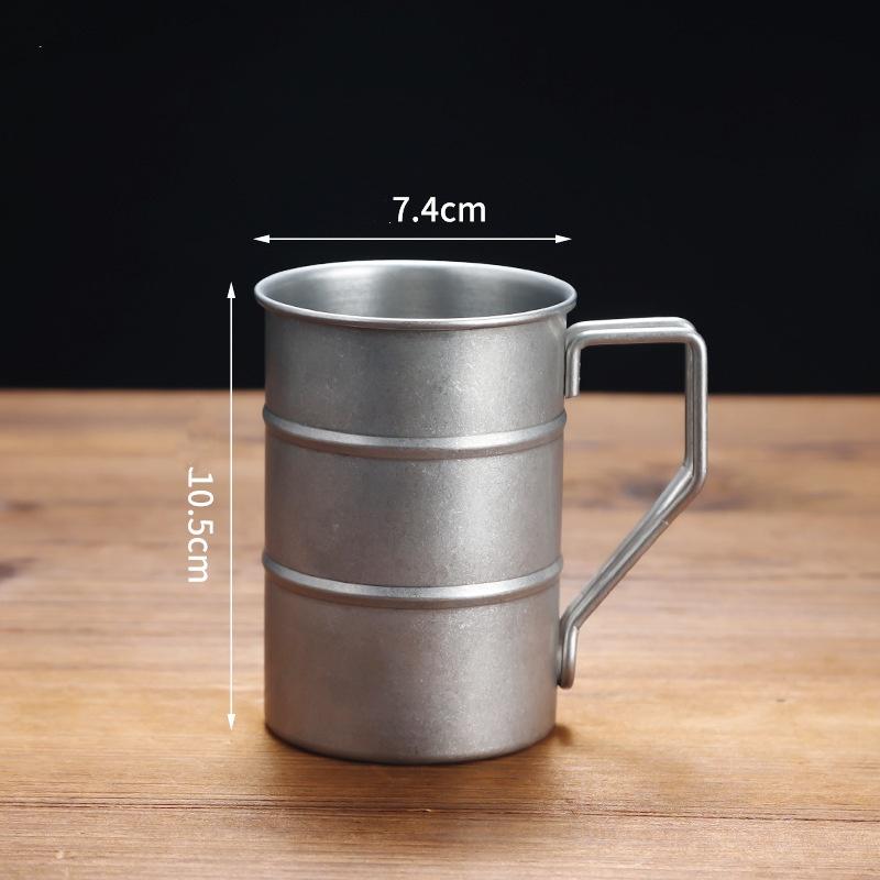 

Уличная чашка для воды из нержавеющей стали 304, промышленный стиль, ретро, ​​кофе, кемпинг, пикник, бар, пивная кружка, посуда для напитков, инструмент серебряный