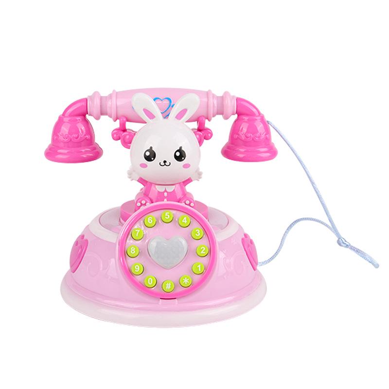 Retro Kids' Toy Phone: Interactive Learning with Lights, Music, and Stories