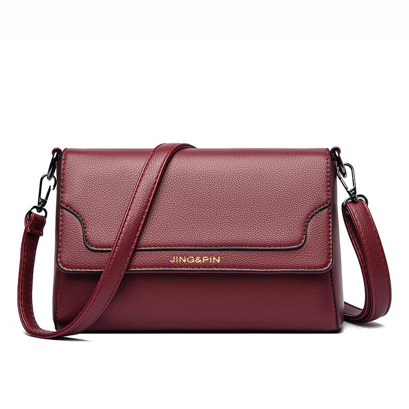 Yiran Jewelry Ring Herfst Nieuwe Retro Dames Schoudertas Effen Kleur Eenvoudige Dames Crossbody Tas Dagelijks Casual Moedertas Muntportemonnee
