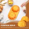 Cake Molds For Baking Silicone Pumpkin Shape Fondant Molds 2-Cavity Easy Demoulding Chocolate Mould For Cake Pudding Jelly