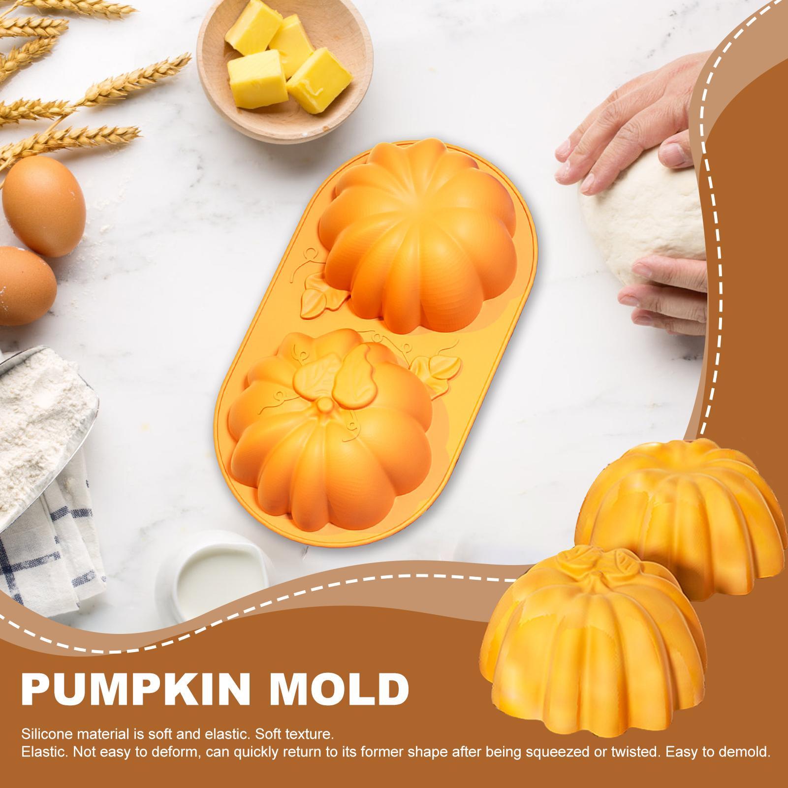 

Силиконовые формы для выпечки в форме тыквы, формы для фондю, 2 ячейки, легко извлекать, форма для шоколада, для торта, пудинга, желе China Mainland