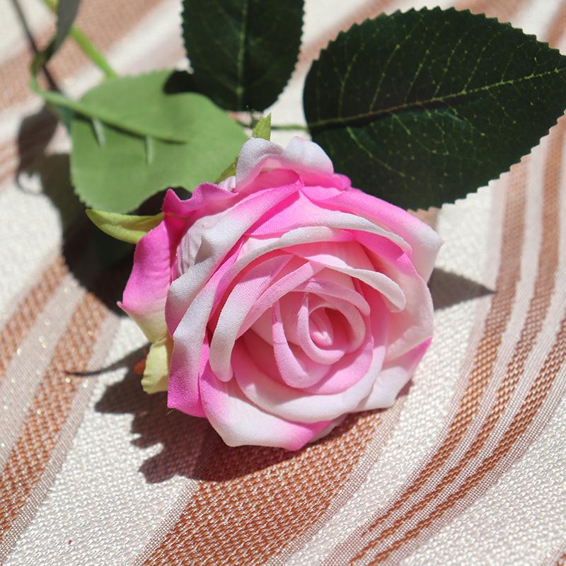 10pcs Simulation Flowers Velvet Pearl Roses Chinese Valentine's Day Gift Fake Flower Artificial Red Rose Wedding Decoration