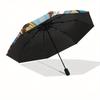 Stunning Stained Butterfly Window PanelUmbrella, Portable 3-Fold Compact Umbrella,Christmas Gift ES529