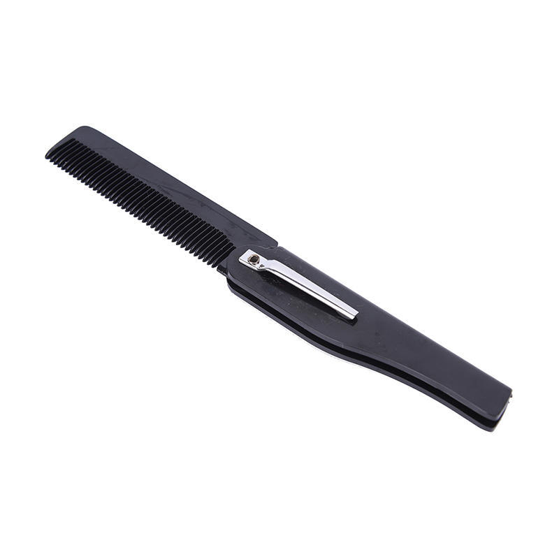 

1 шт. Складная расческа для волос, карманный зажим, расческа для усов, бороды, инструмент для укладки волос