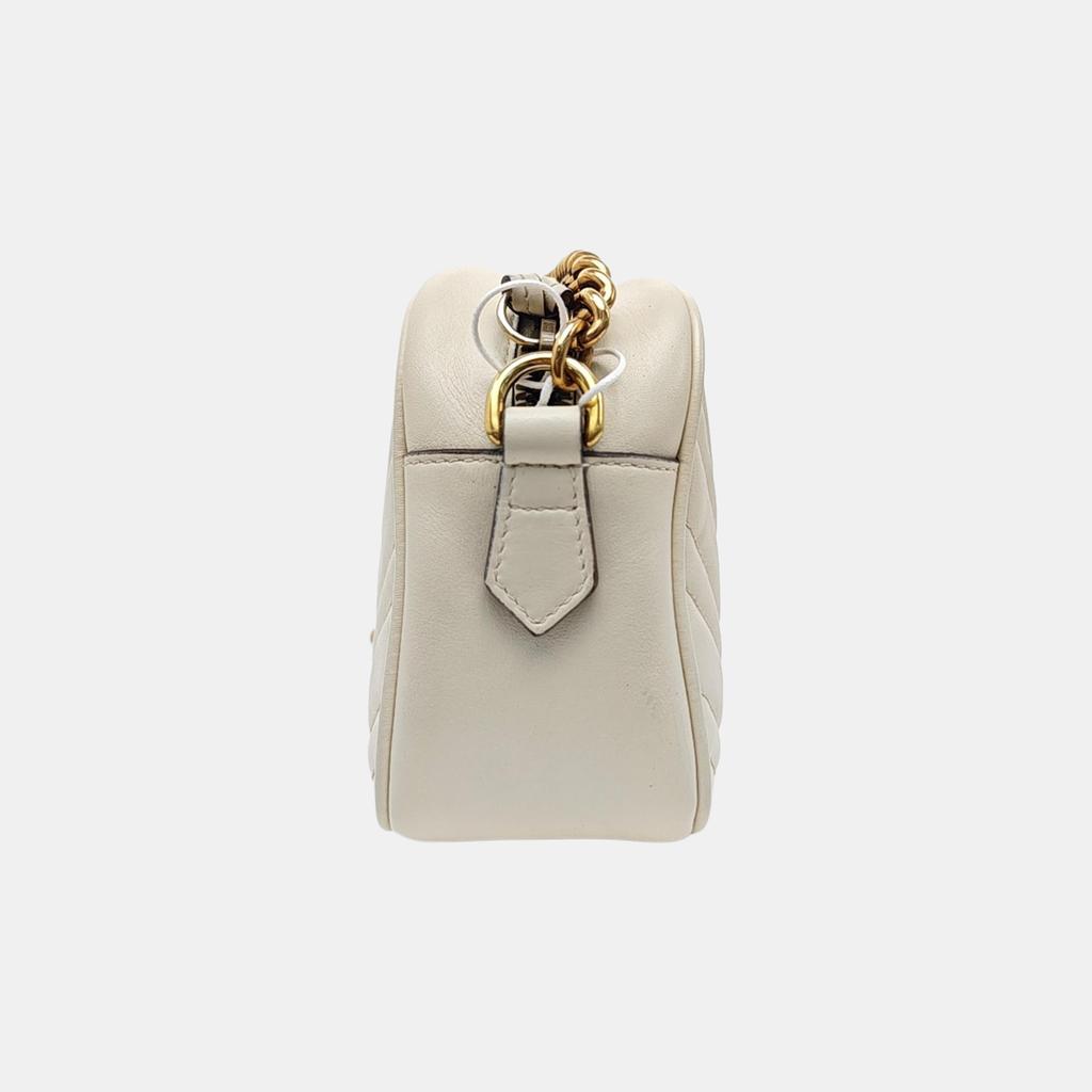 [Pre-Owned] Gucci GG Marmont Small Shoulder Bag 'White' - Very Good #1X67MTN