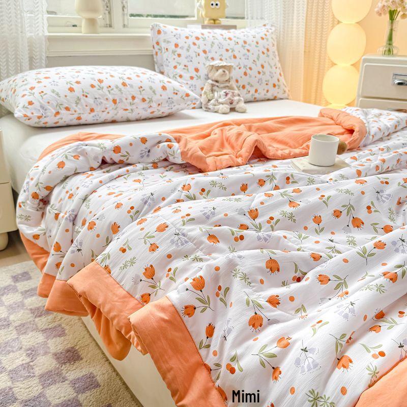 Jieliya Fantasy Floral Trail Washed Cotton Summer Quilt