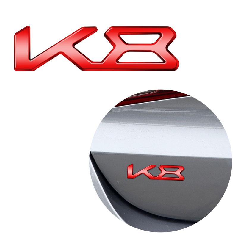 For K3 K5 K8 Lettering Emblem Forte Cerato Optima Sorento Sportage GT Line Car Metal Badge Logo Body Decals Rear Sticker