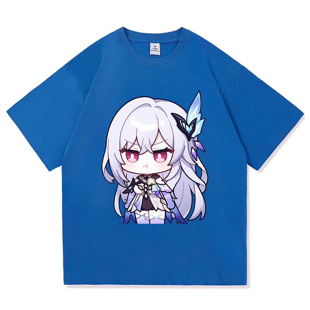 Genshin Impact Skirk T-Shirt Hot Fashion Männer/Frauen Ästhetisch Lustig Süß Grafik T-Shirt Hohe Qualität Lässig Baumwolle T-Shirts