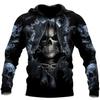 3D Printed Skull Graphics Men's Hoodie Tops Fashion Unisex Sweatshirt Spring Hip Hop Streetwear Oversized Casual Men's Clothing