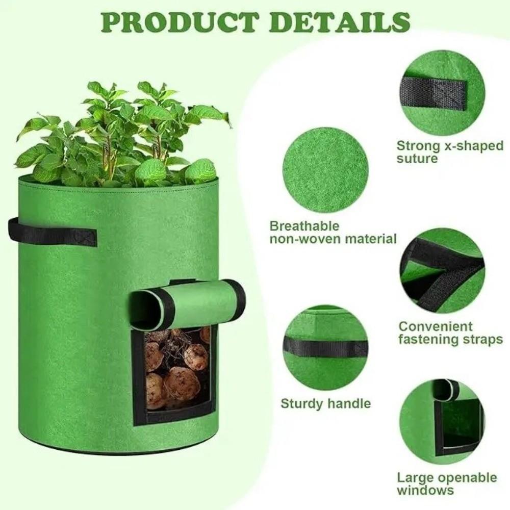 Breathable Potato Grow Bags Thickened Nonwoven Fabric Peanut Growing Box Tomato