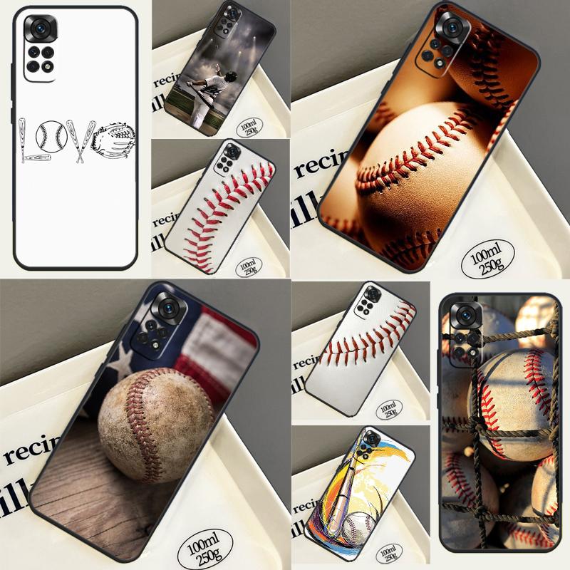 Love Baseball Sport Case For Xiaomi Redmi Note 10 Pro 8 9 10 11 12 Turbo 9S 10S 11S 12S Redmi 10C 9C 12C Funda
