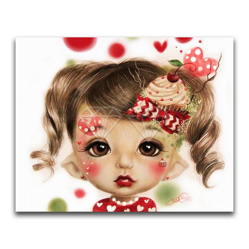 5D-Diamant-Malerei-Set zum Selbermachen, Bildschirmmädchen, Diamant-Stickerei, Strass-Dekorationen für Zuhause