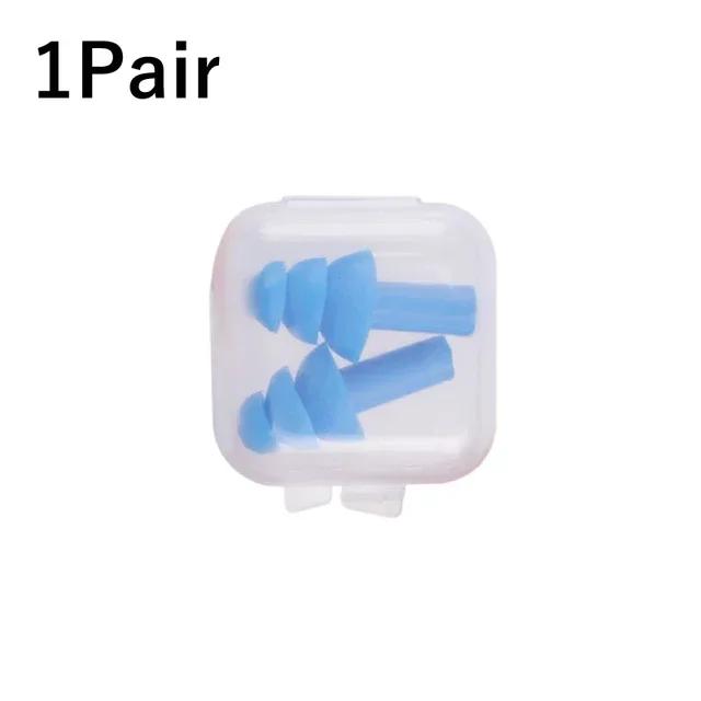 Reusable Noise Reduction Sleeping Ear Plugs Hearing Protector with Box Soft Silicone Earplugs Waterproof Swimming Ear Plugs